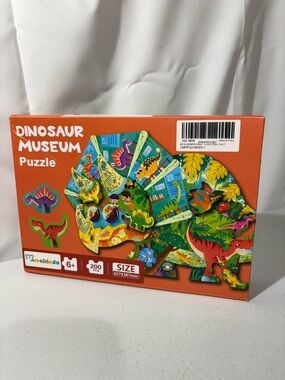 Dinosaur Museum Kids Puzzle - Colorful Triceratops Design